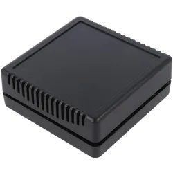 KRADEX Raumsensorgehäuse, Universal, ABS, 100 x 100 x 35mm, Lüftungsschlitze, schwarz