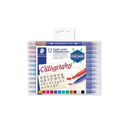 STAEDTLER Schreib- und Zeichbedarf 3005 Doppelfasermaler Kalligraphie, 12er Set