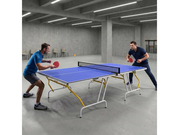 SPORTNOW Table Tennis Pliable 274x152,5x76cm Bleu + Accessoires