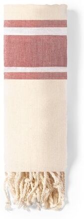 Paréo serviette personnalisé en coton bio Yistal coton organique rouge