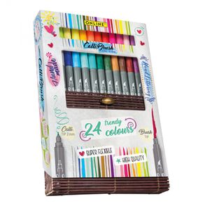 Online Brush-Pen 19082 Calli.Brush Double Tip, sortiert, Pinsel- und Kalligrafiespitze, 24 Stück