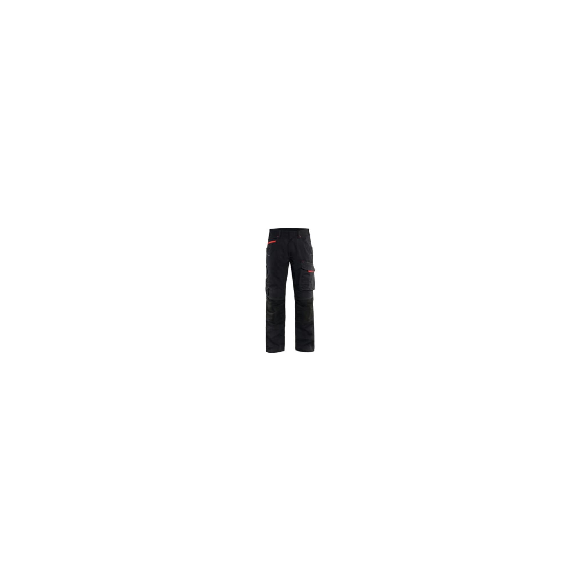 Blakläder Service Bundhose Service Plus, schwarz / rot, Konfektionsgröße 106 Grammatur 250 (149513309956D106)