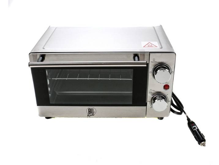 All Ride Minibackofen LKW Mini Backofen 24 Volt Zigarettenanzünder, Backofen zum Backen, Grillen und Toasten