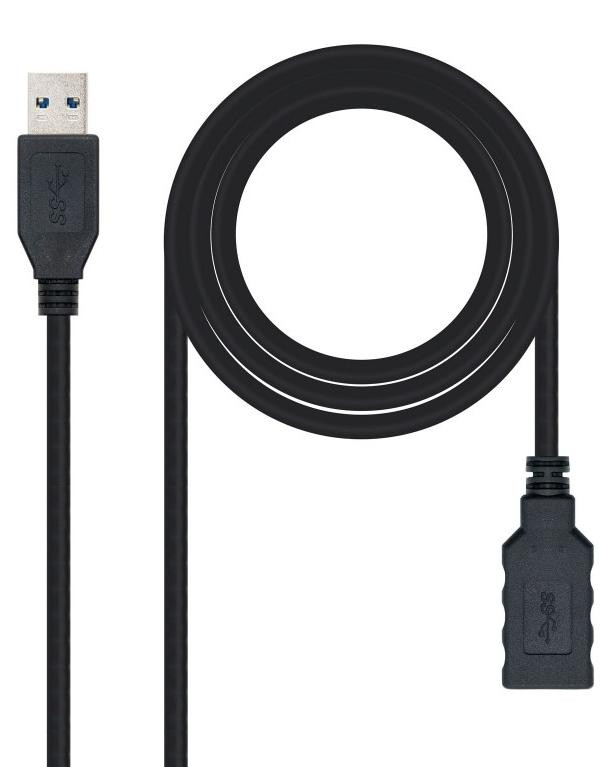 Nanocable USB 3.0 A naar USB-A kabel, 2 meter, zwart