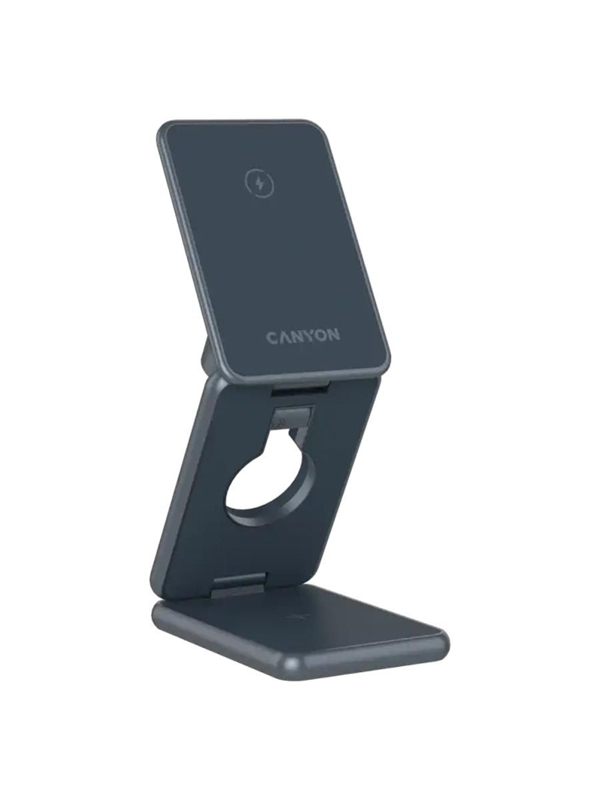 Canyon 3-in-1 Faltbares kabelloses Ladegerät 15W, Dunkelgrau