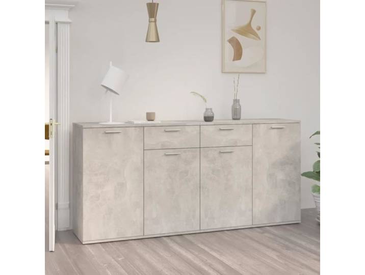 Buffet De Cuisine Moderne - Buffet Gris béton 160x36x75 cm Aggloméré 56Kg FR2023