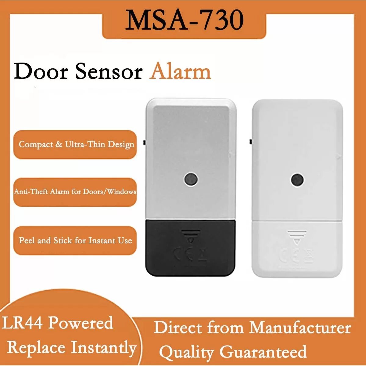 INF Alarme Magnétique de Porte Ultra-Fine - Alarme Puissante 125dB pour la Sécurité de la Maison