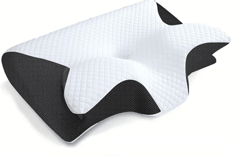 Inspire Essentials Orthopedic Butterfly Cervical Pillow For Neck Pain Relief & Spine Support black