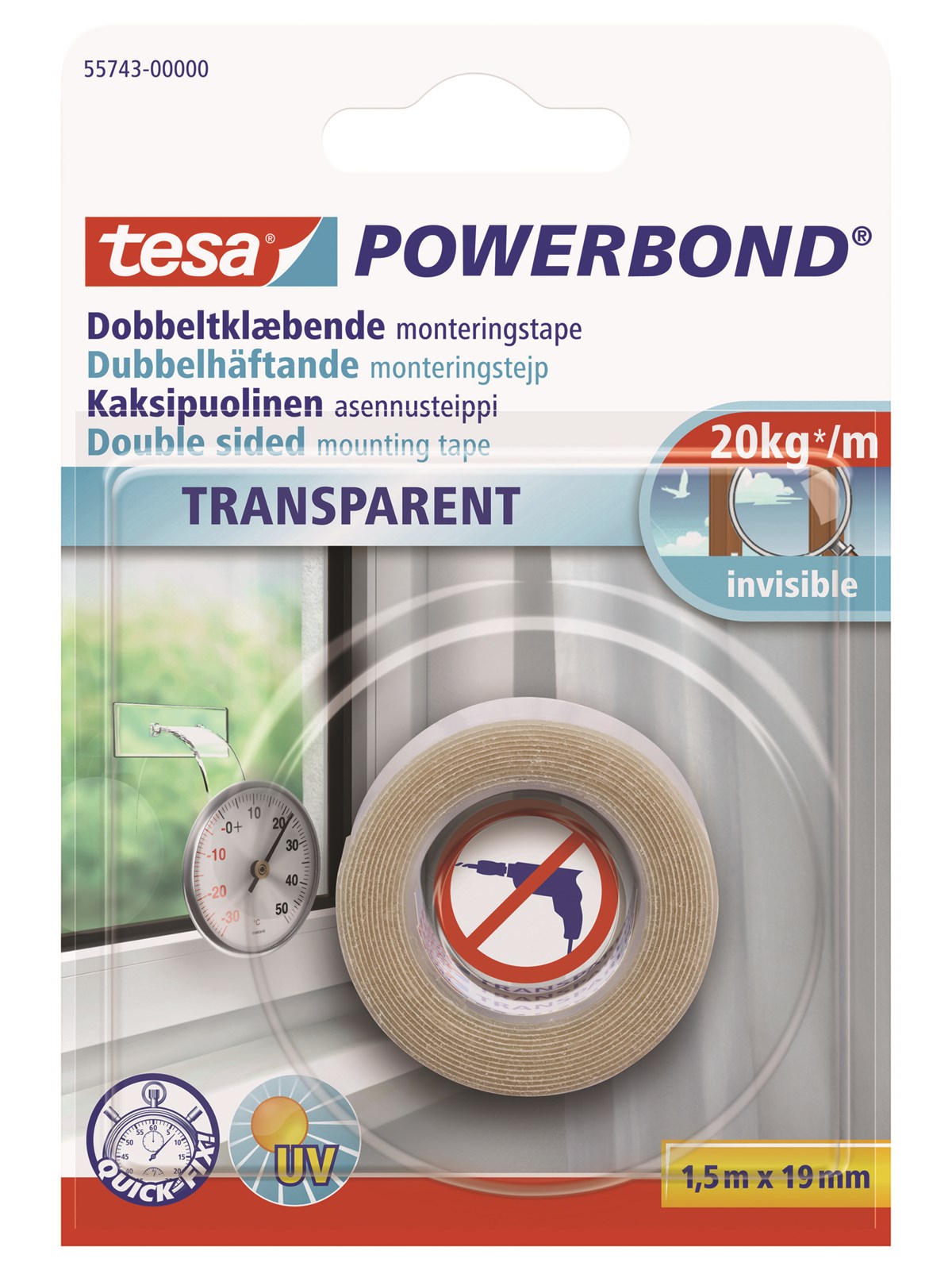 tesa Powerbond Transparentes Montageband