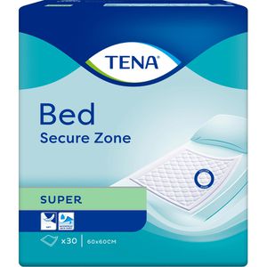 TENA Inkontinenzunterlagen Bed Super, Einweg, 60x60cm, Aufnahme ca. 1450ml, wasserfest, 30 Stück