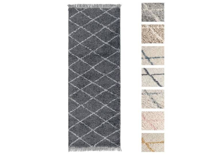 Tapis Shaggy - TESSO LIVING - 80x300 cm - Anthracite - Poils Longs Extra Doux