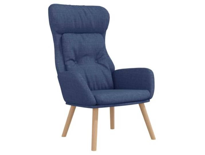 Heofavd Relaxsessel Blau Polstersessel mit Massivholz Beinen