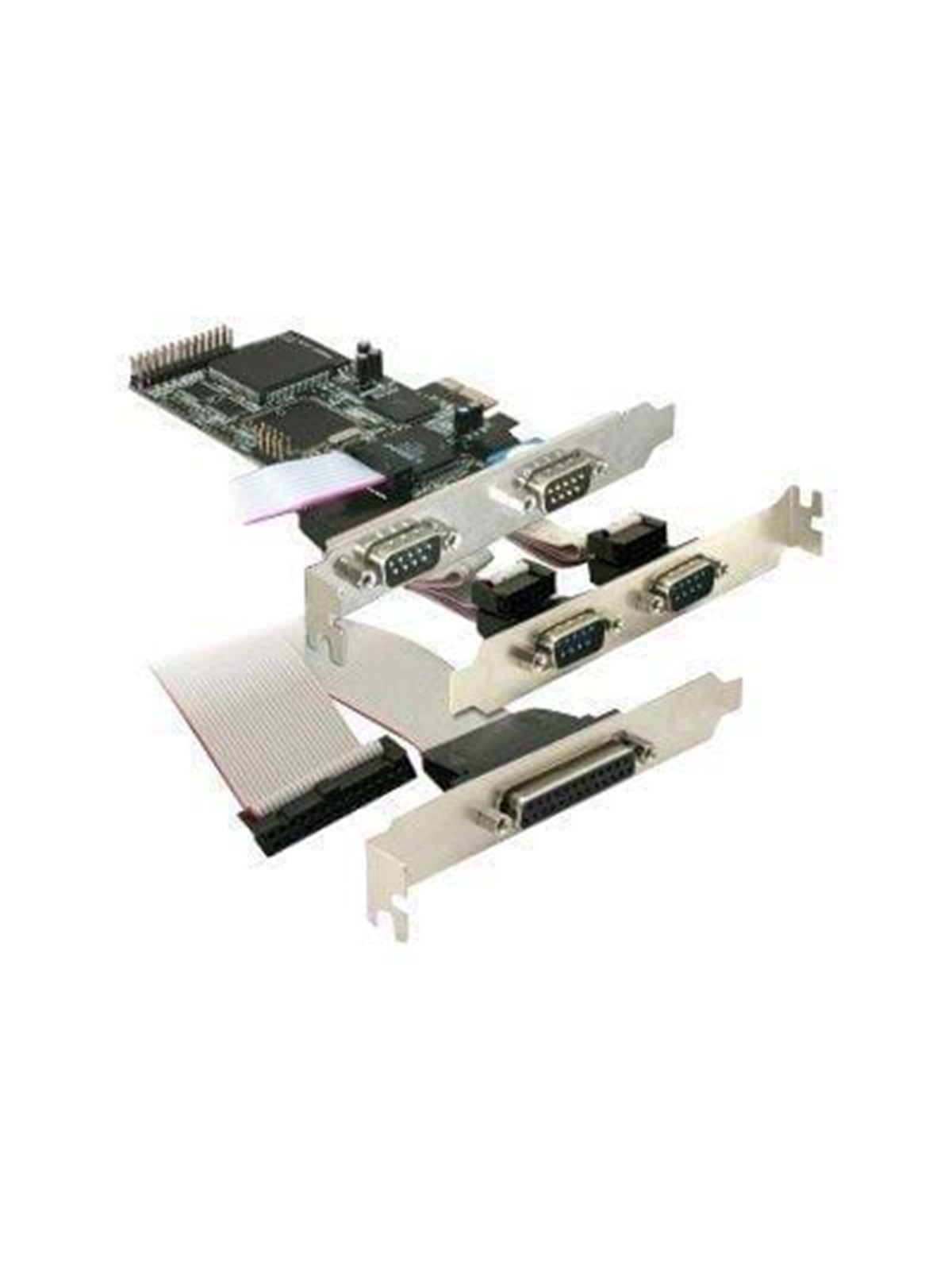 Sunix PCI Express card 4 x serial 1x parallel - Parallel/Seriell Adapter