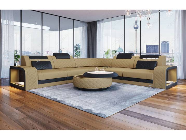 Stoff Ecksofa Foggia L-Form