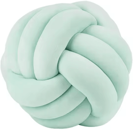 Uplift Curations LilacKnot Aesthetic Knot Globe Cushion Nordic Plush Decorative Pillow For Sofa & Bedroom light Green round 8.66 Inches