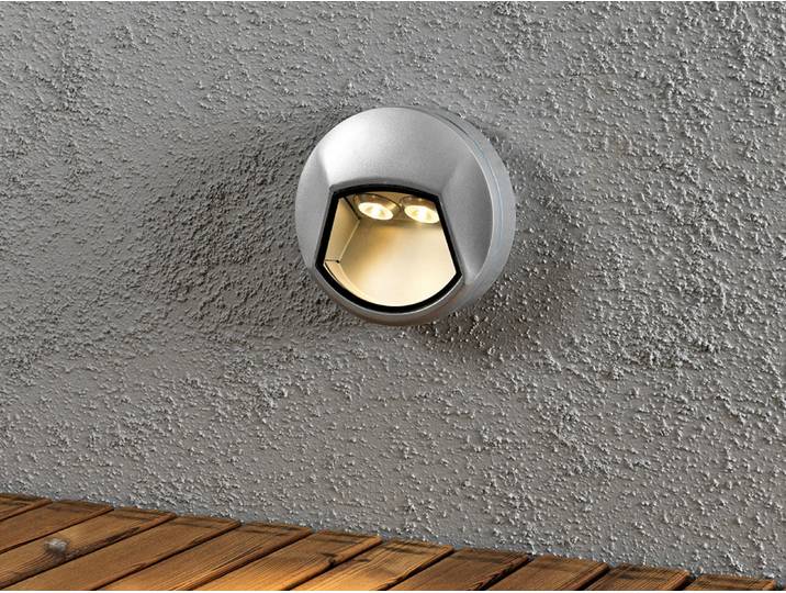 Konstsmide Chieri I grau lackiertes Aluminium, klares Acrylglas 7913-310