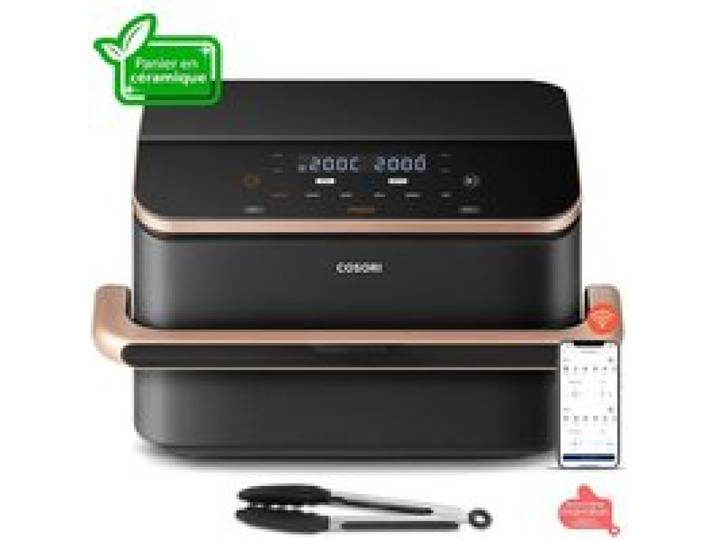AirFryer - COSORI - DualBlaze Twinfry Pro Ceramic - 10 L - Noir - Connectée Wi‑Fi