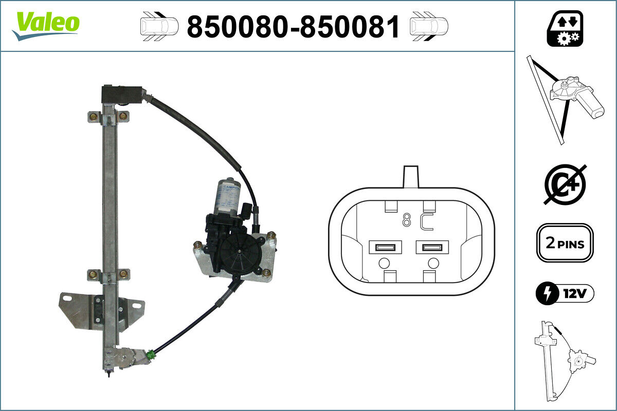 Valeo Fensterheber 850080 Vorne Links Für Nissan