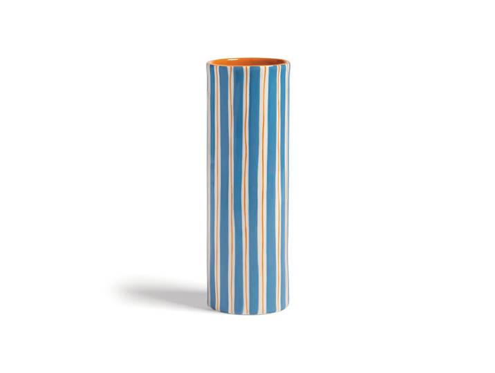 &klevering - Ray Vase 23,5 x Ø 8 cm, blau