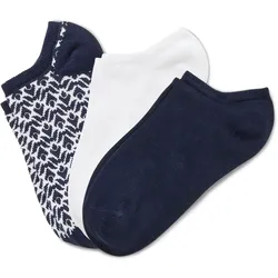 Tchibo - 3 Paar Sneakersocken - Damen - Gr. 39-42 - dunkelblau