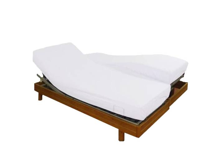 Protège matelas imperméable forme drap housse lit articulé 2x90x200 cm