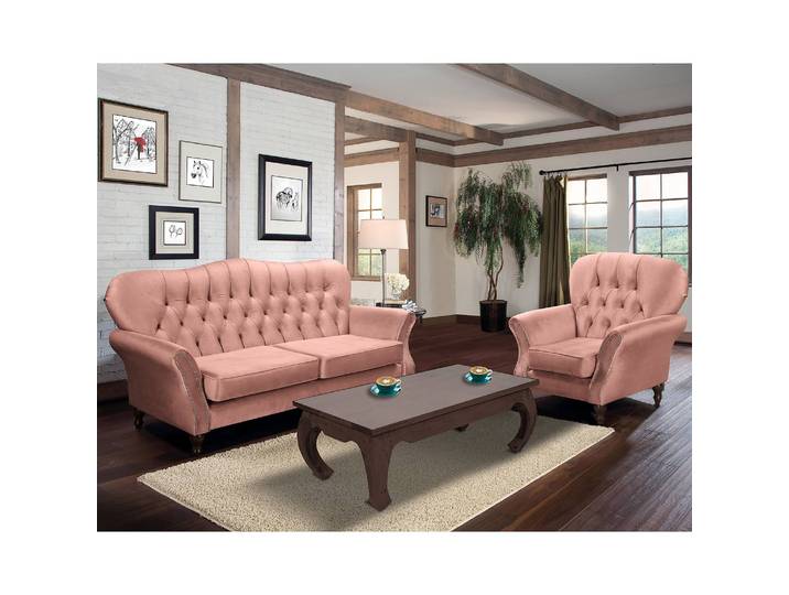Sessel Dassel Pink Samt Onoli 122 x 98 x 95cm