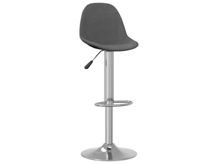 HGPOTUY Barhocker 2 STK. Dunkelgrau Stoff Stoffbezug, verchromtes Stahlgestell, Fußstütze, Gasdruckfeder, höhenverstellbar, Bar und Essbereich