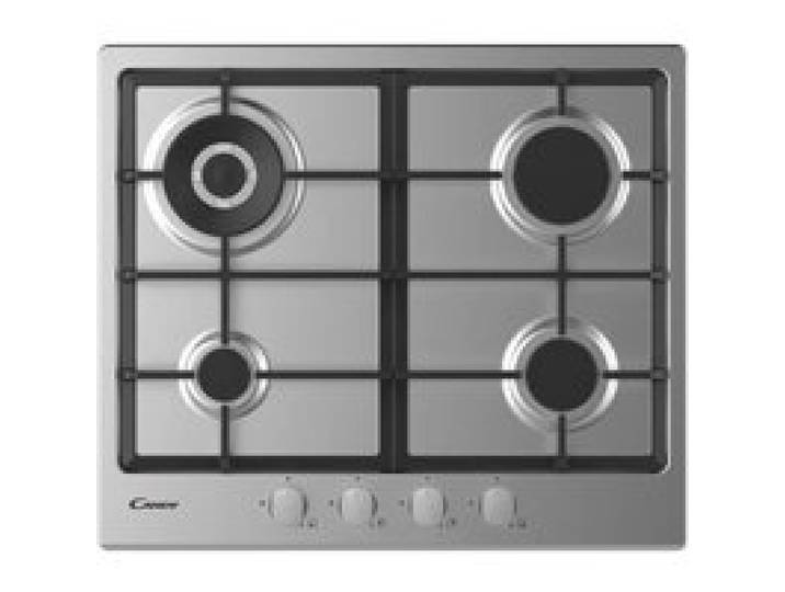Cuisinière à gaz Candy CHG6BR4WX - Inox - 4 brûleurs - Fonte - 1000 W