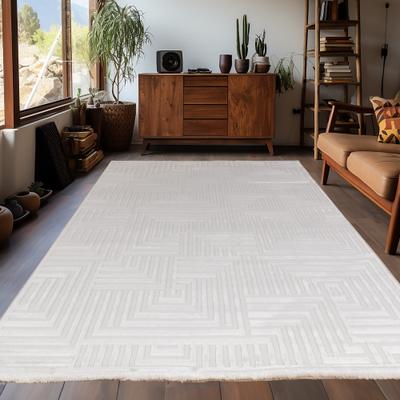 Teppich AYYILDIZ TEPPICHE "SAHARA 1114", beige (cream), B:140cm H:12mm L:200cm, Polypropylen, Teppiche, Teppich, Läufer / Pflegeleicht / Strapazierfähig / Trend Colors/ Wohnzimmer