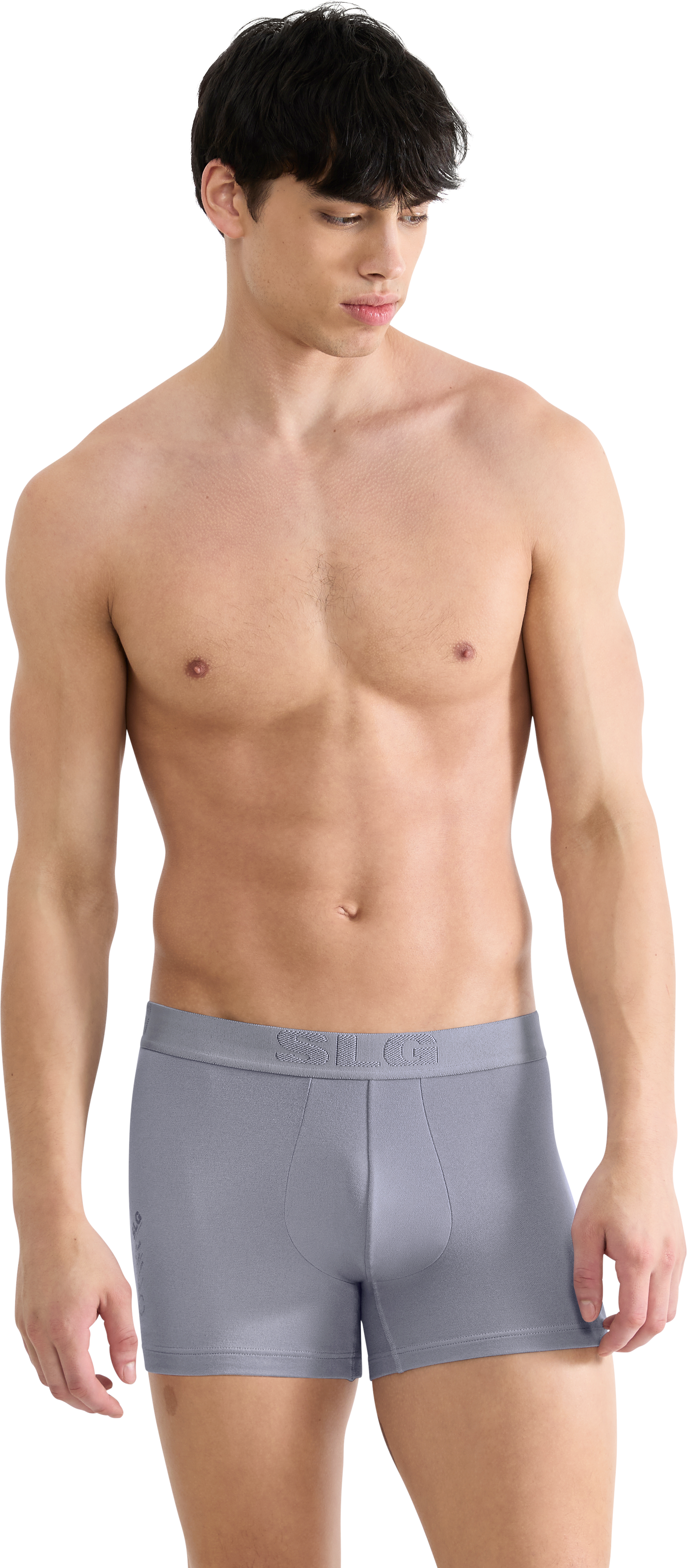 Trunk SLOGGI "SLG Base Soft", Herren, Gr. XL, Microfaser, morandi grau, Microfaser, Obermaterial: 61% Modal, 32% Polyamid, 7% Elasthan, körpernah, Unterhosen Trunk, ohne Eingriff, elastischer Logobund