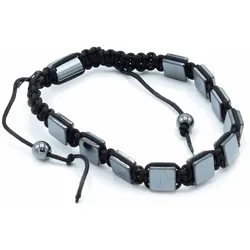 Magnetic Hematite Shamballa Bracelet -  Flat Cubes