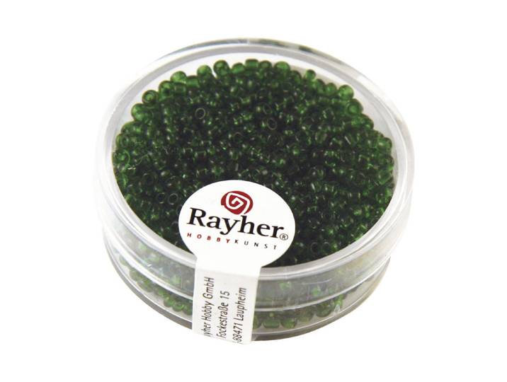 Rayher Rocailles Glas Grün ⌀ 2 mm 17 g