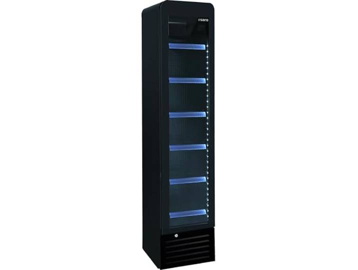 Saro Getränkekühlschrank schmal, schwarz, Modell DK 134 PRO ROUND