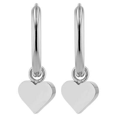 Kettenanhänger ADELIA´S "Anhänger – Herz Herzanhänger aus Edelstahl", silber, Schmuckanhänger, Damen, Edelstahl, Kettenanhänger, Perfekt zum Verschenken an besondere Menschen