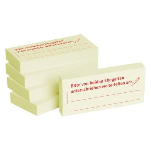 Bizstix Notiz "Bitte von beiden Ehegatten unterschrieben weiterleiten an" (35 x 75 mm) (1301010104)