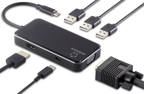 Renkforce USB-C Dockingstation RF-HUB-230 Passend für Marke Dockingstations: Universal USB-C Power Delivery