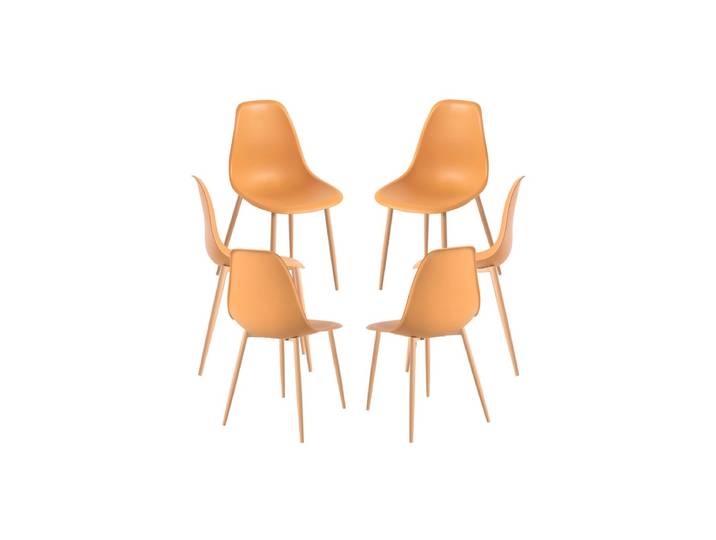 6er Set Mykle Stühle - Senf