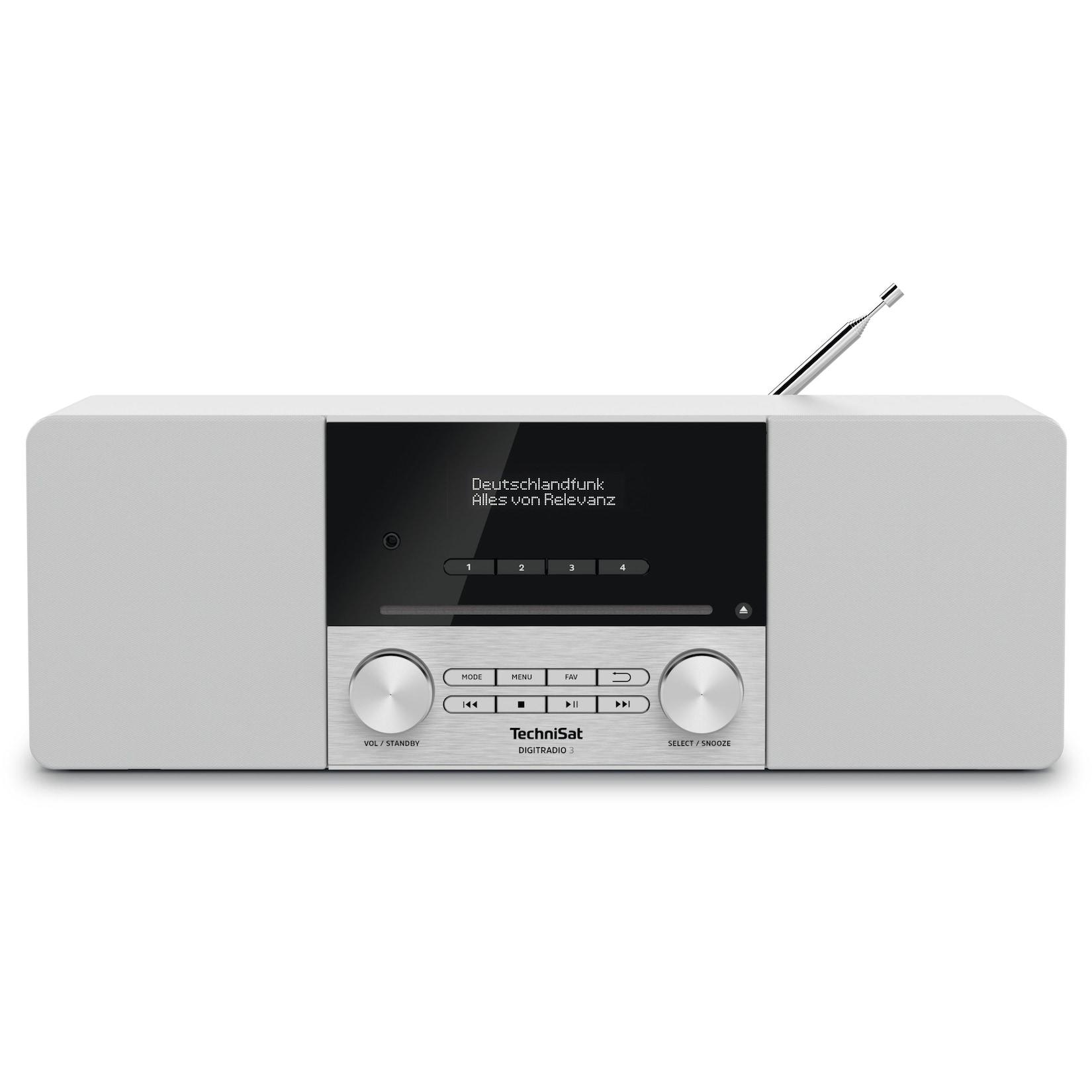 TechniSat DIGITRADIO 3 DAB+/UKW/CD-Stereoradio, Bluetooth & MP3 weiß