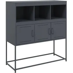 vidaXL Sideboard Anthrazit 100,5x39x107 cm Stahl