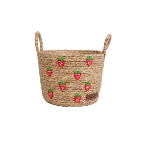 Kidsdepot opbergmand Fraise van zeegras met open weefpatroon