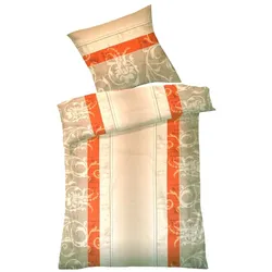 Dyckhoff Weichfrottier Bettwäsche Garnitur 'Pamela' beige (Größe: 135 x 200 cm + 80 x 80 cm)