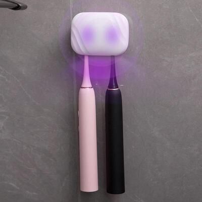 Inspired Deals Smart UV Toothbrush Sanitizer Wall Mounted Holder With Sterilization Case pink
