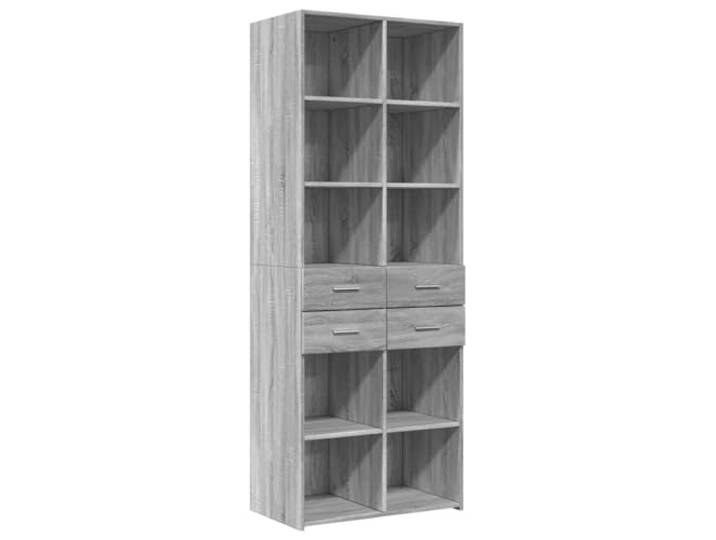 KGFHERENB Highboard Grau Sonoma 70x42,5x185 cm Holzwerkstoff Schrank Minimalistischer Anrichteschrank in Grau Sonoma für Wohnzimmer oder Flur. Bietet viel Stauraum auf kompakter Stellfläche.