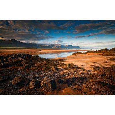 Fototapete PAPERMOON "Photo-Art KARGE SEENLANDSCHAFT", bunt, B:3m L:2,23m, Vlies, Tapeten