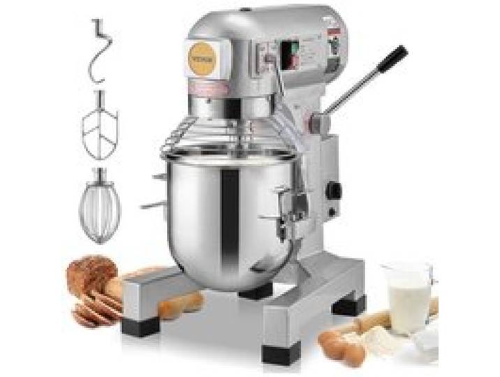 Robot Pâtissier Commercial 28 5 L-VEVOR-Batteur sur Socle avec 3 Vitesses Réglables-1100 W-pour Restaurant Boulangerie