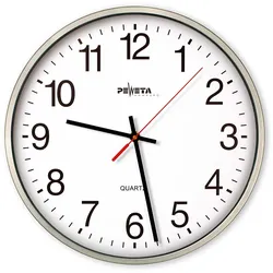 PEWETA Wanduhr Ø 25 cm silber