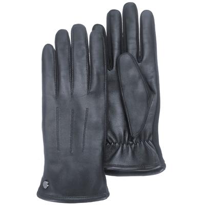 Lederhandschuhe PEARLWOOD "Liz", Damen, Gr. 8, schwarz, Schafsleder, unifarben, Handschuhe, Original PEARLWOOD Edelstahlniete
