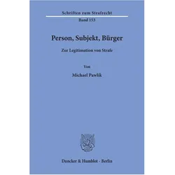 Person, Subjekt, Bürger, Fachbücher von Michael Pawlik