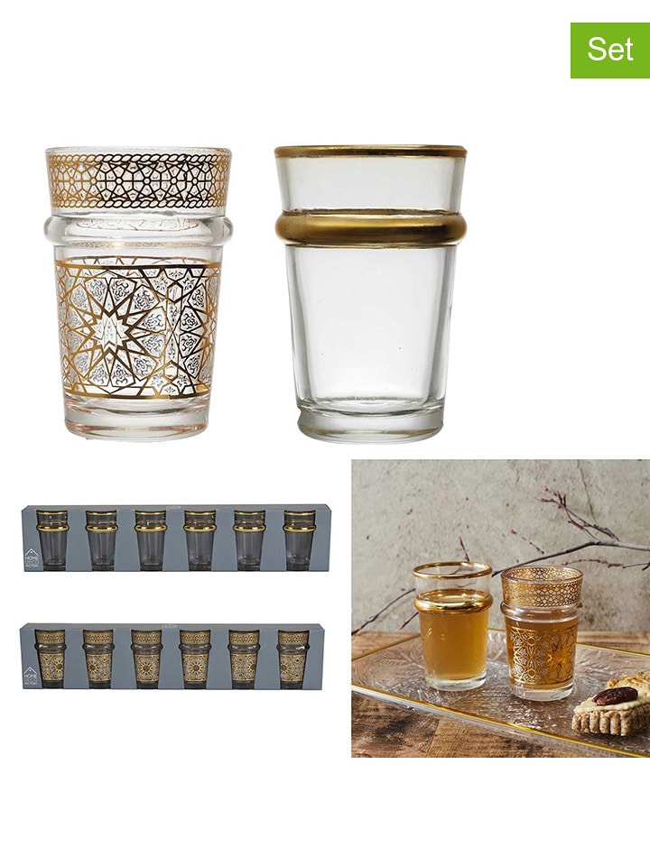 Ethnical Life 6er-Set: Gläser in Gold - 130 ml (Überraschungsprodukt) - onesize