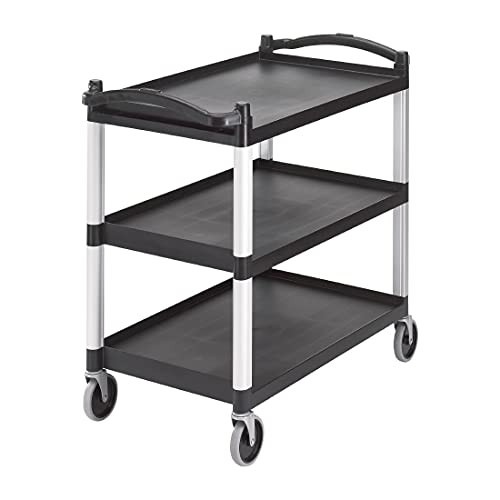 Cambro KD Winkelwagen met 3 planken, Zwart, B: 101,5 cm, D: 54 cm, H: 95 cm